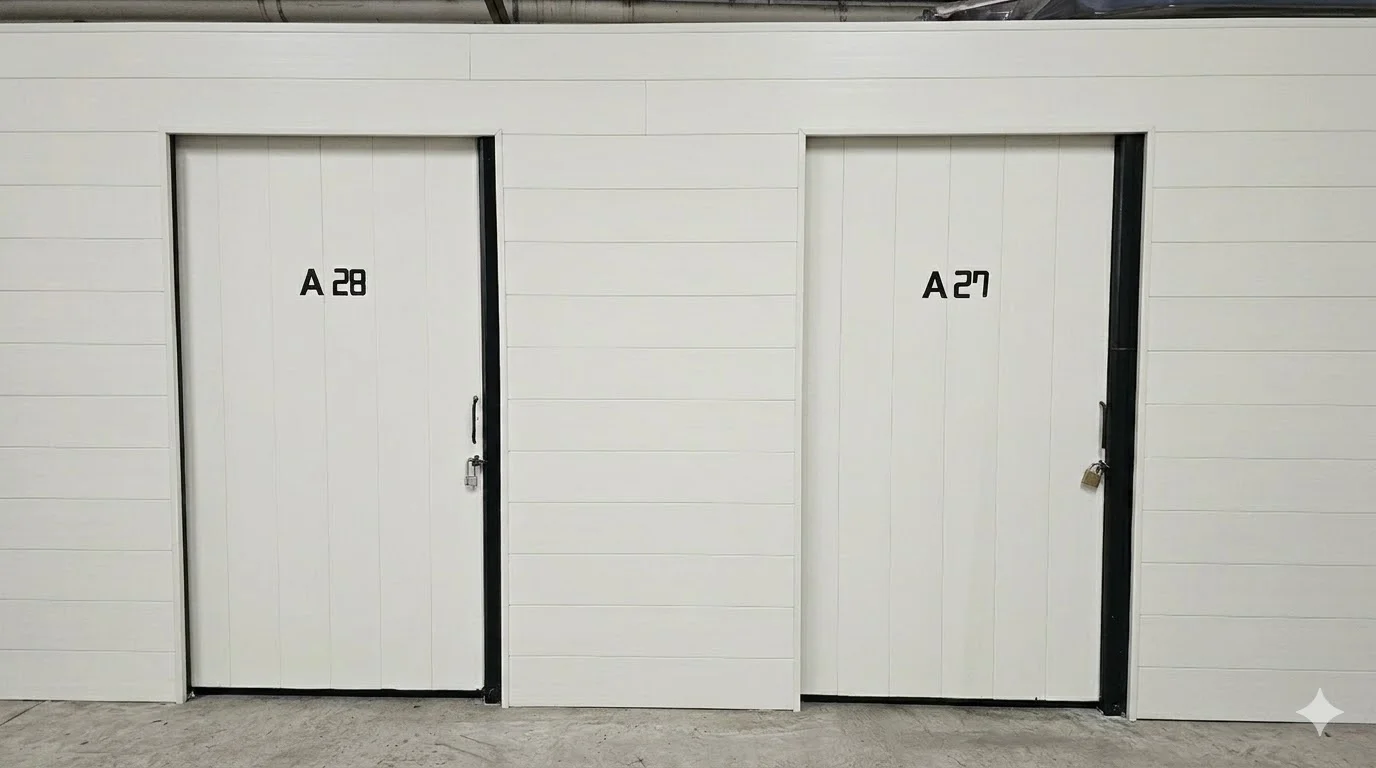 Puertas de bauleras A28 y A27 con candado individual